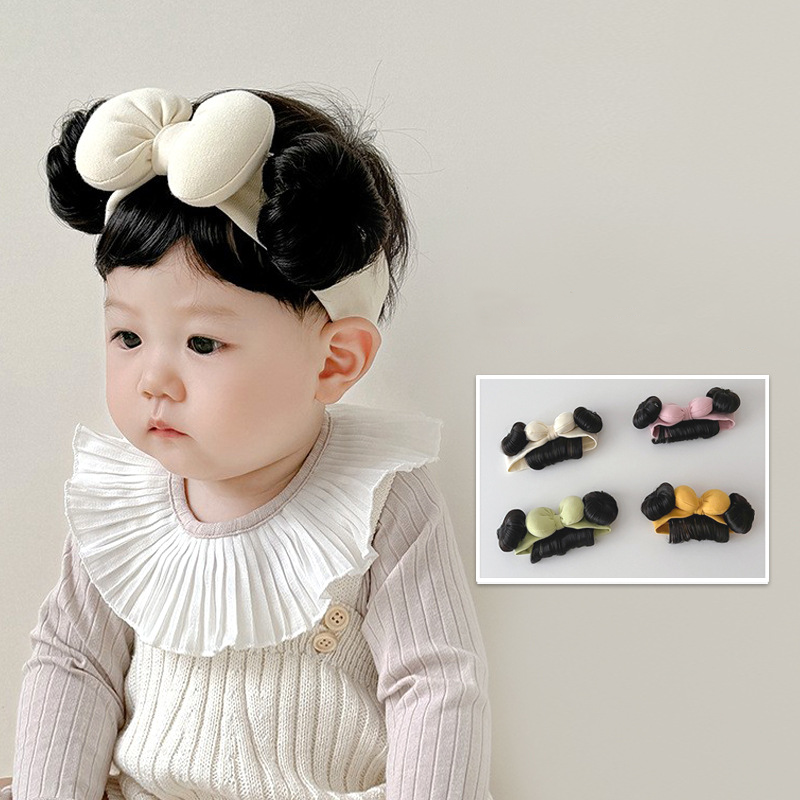 Photography Still Life - Baby Wigs Bangs Headband Big Bow