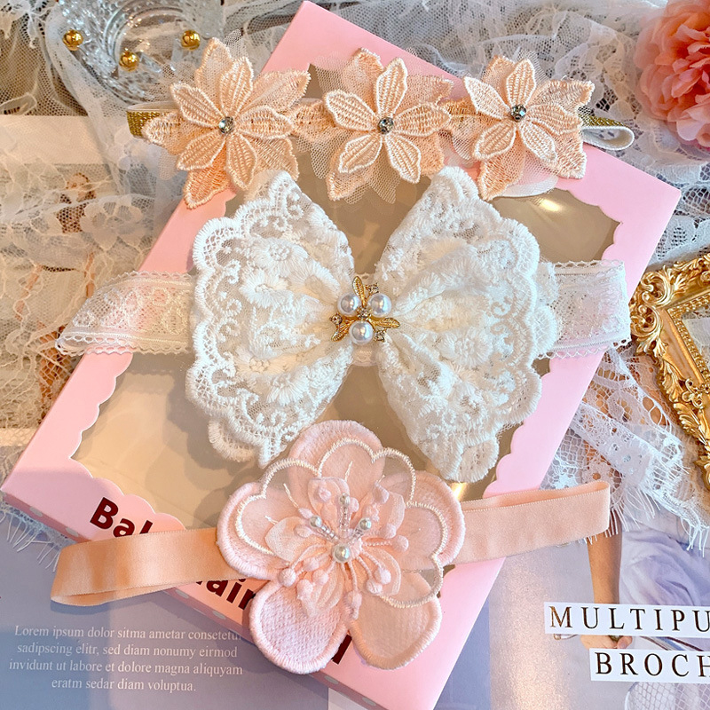 Photography Still Life - 3Pcs/Lot Lace Bow Baby Headband Sweet