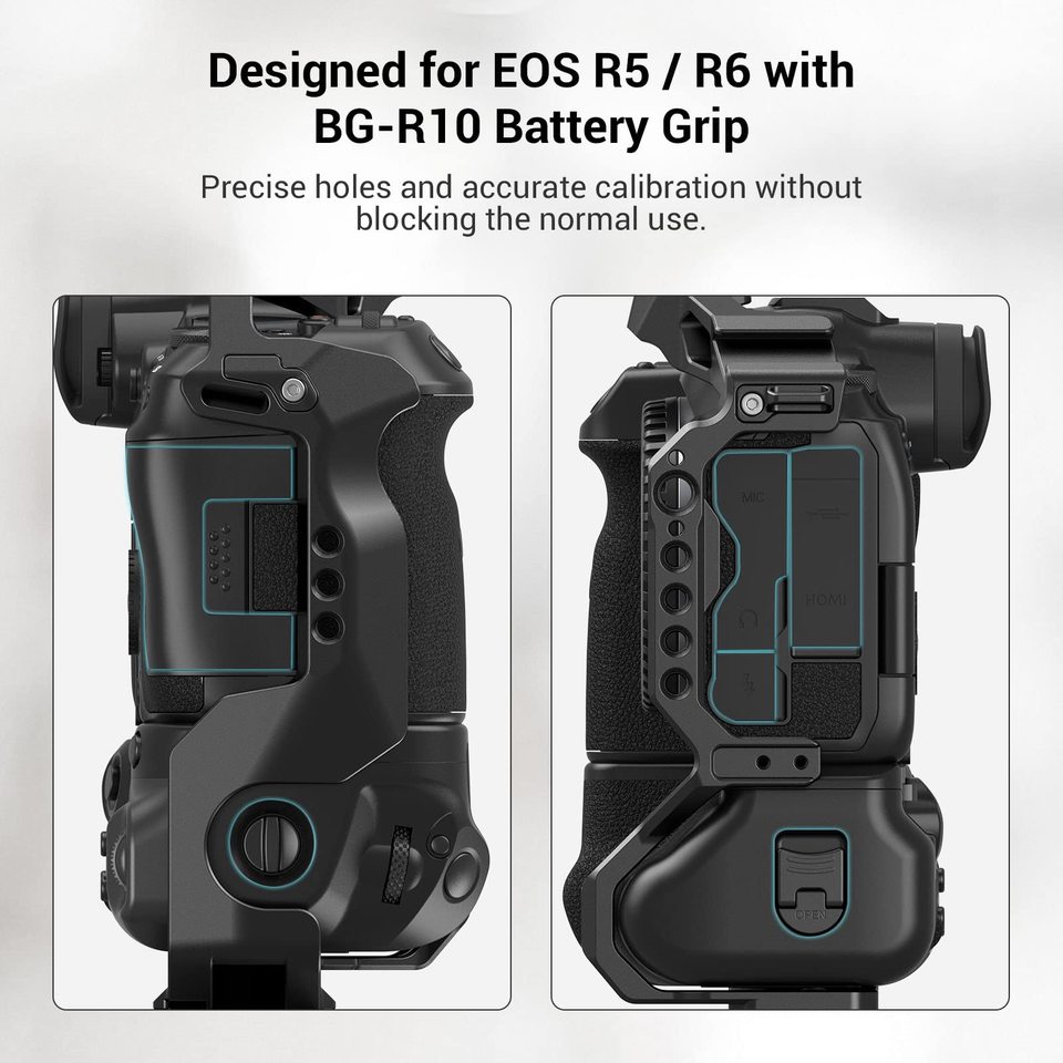 EOS R5/R6/R5C Video Cage with  - Camera Battery Grip ulasan dan harga