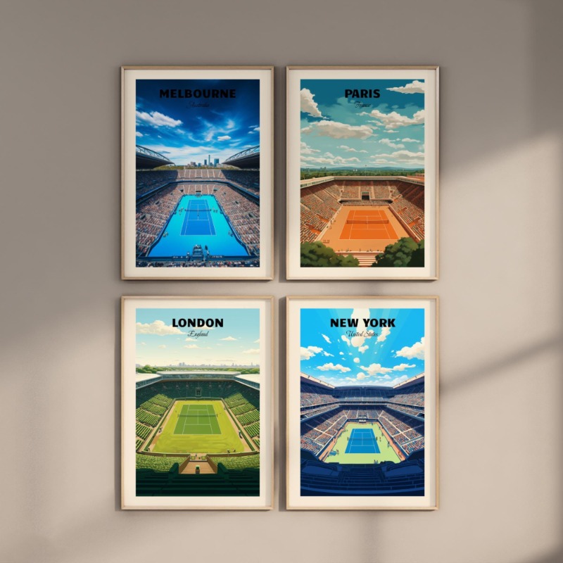 1pc frameless Tennis Majors Po - Photography Major ulasan dan harga