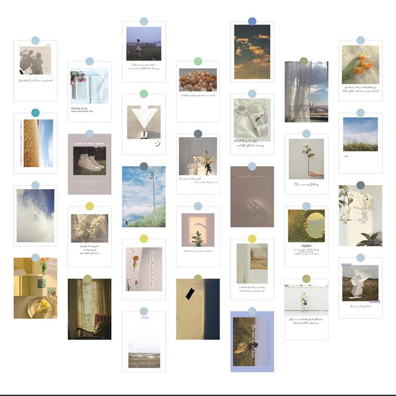 30Pcs Aesthetic INS Living Pos - Photography Studio ulasan dan harga