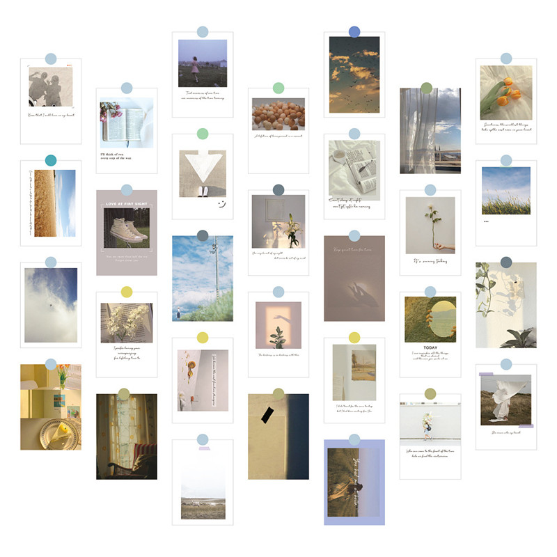 30Pcs Aesthetic INS Living Pos - Photography Studio ulasan dan harga