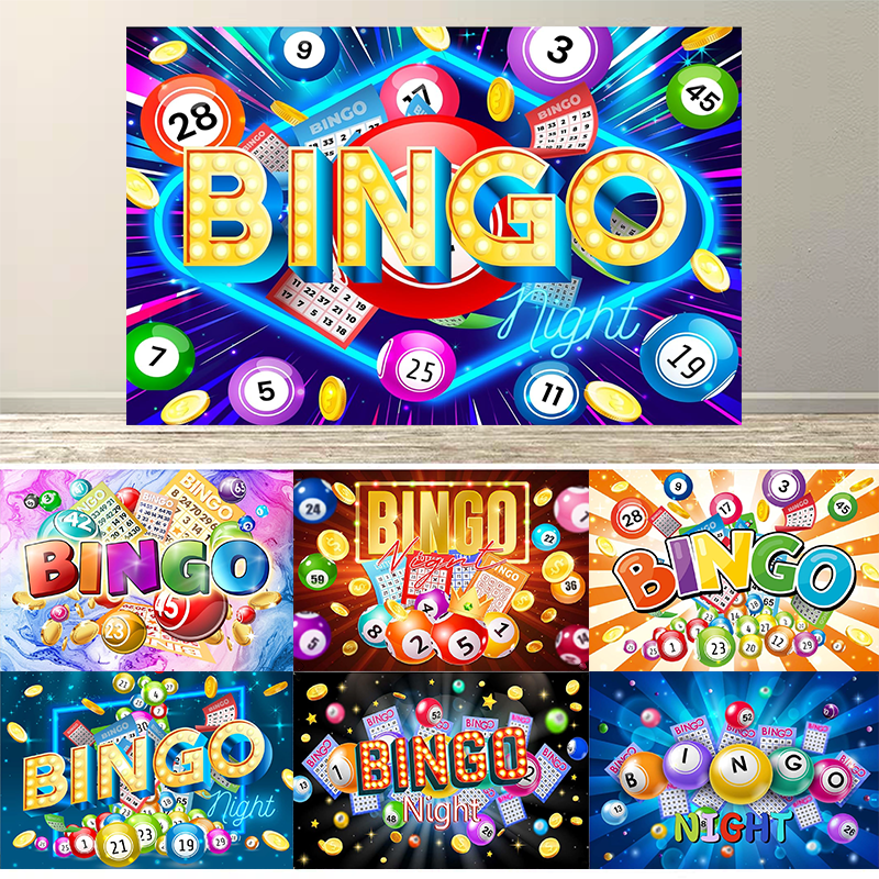 Colorful Bingo Night Backdrop  - Photography Winner ulasan dan harga