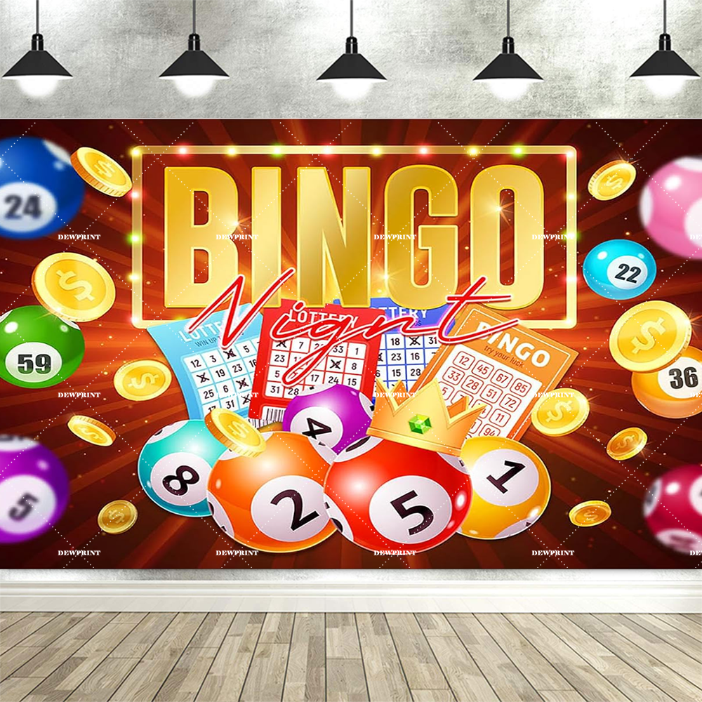 Colorful Bingo Night Backdrop  - Photography Winner ulasan dan harga