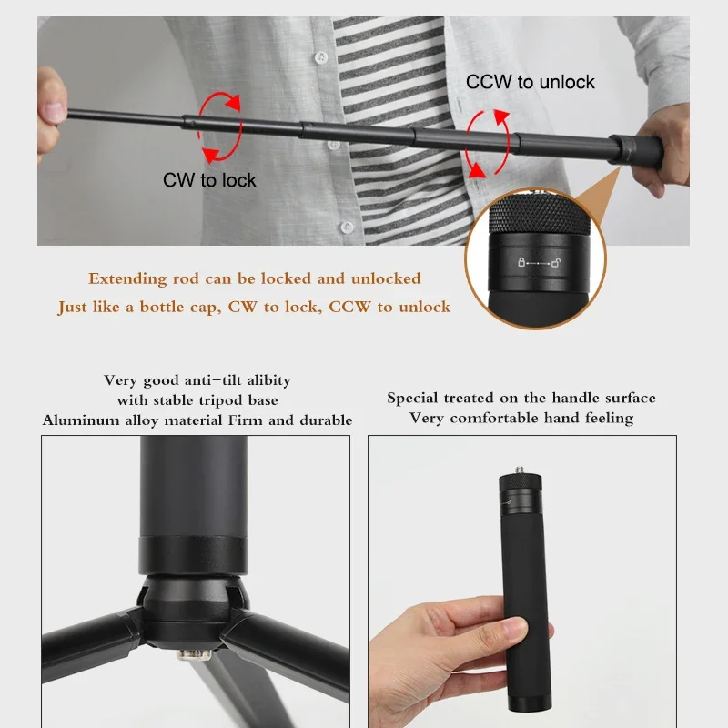 2in1 Selfie Stick Tripod Metal - Photography Basics ulasan dan harga