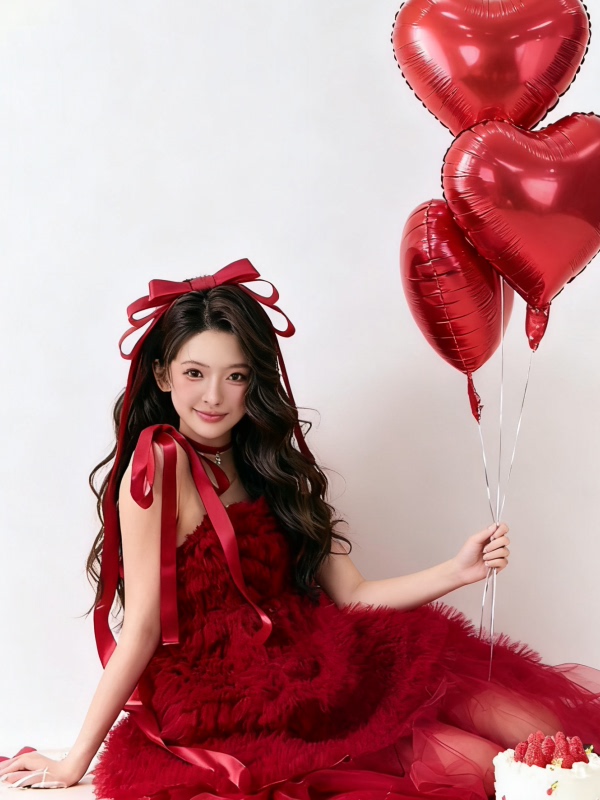 Red Tulle Skirt Artistic Birth - Photography Studio ulasan dan harga